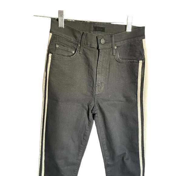 Mother Womens The Insider Crop Step Fray Jeans Guilty Racer High Rise Size 25 - Picture 4 of 9